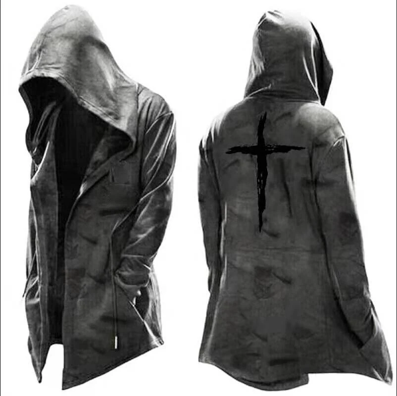Autumn and Winter Halloween men and women hooded sweatshirt printed black cloak hoodie fashion jacket long sleeve coat vintage c
Autumn and Winter Halloween men and women hooded sweatshirt printed black cloak hoodie fashion jacket long sleeve coat vintage c