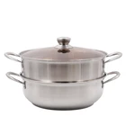 Factory price safety material cookware hollow handle 28cm 30cm 32cm double layer soup pot steamer