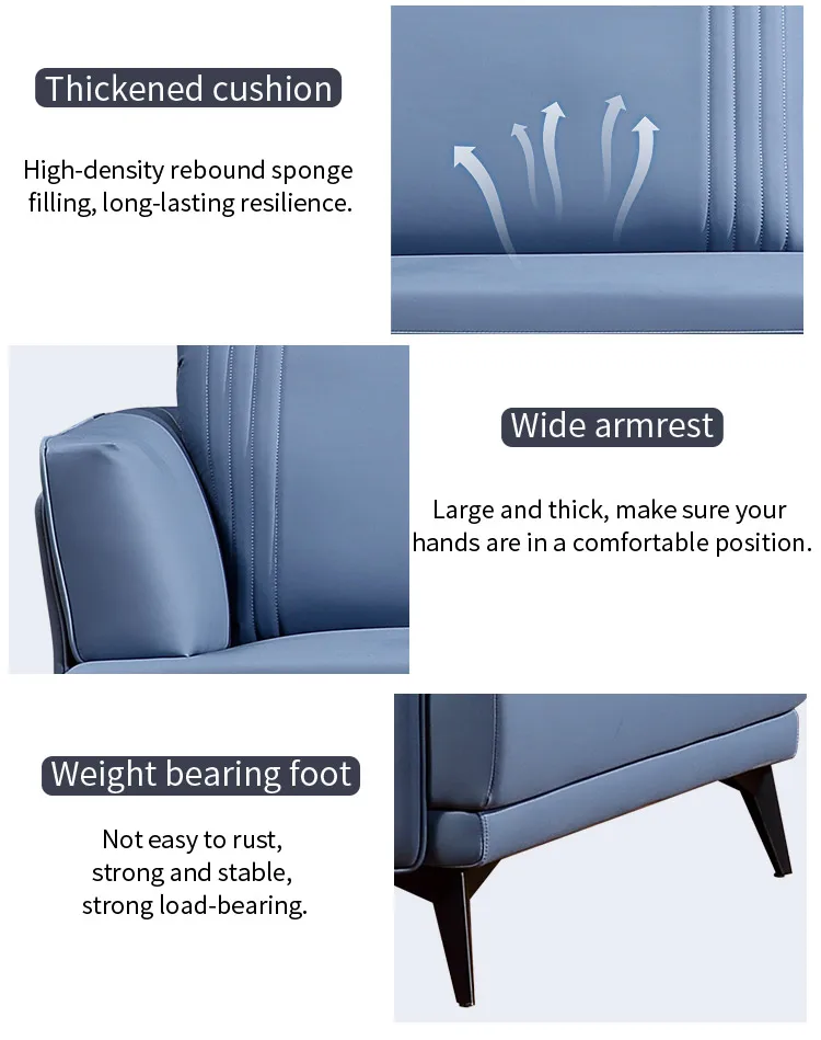 Pengpai Sitting Room Furniture Simple Seat Sets 3 Seater Sofa