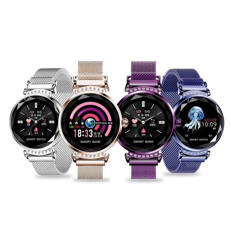Fashionable Female Wristwatch Luxury Beautiful Flower Shapes Heart Rate Monitor IP67 GPlay Woman Smart Watch Bracelet Girls, Black , gray , purple
Fashionable Female Wristwatch Luxury Beautiful Flower Shapes Heart Rate Monitor IP67 GPlay Woman Smart Watch Bracelet Girls, Black , gray , purple