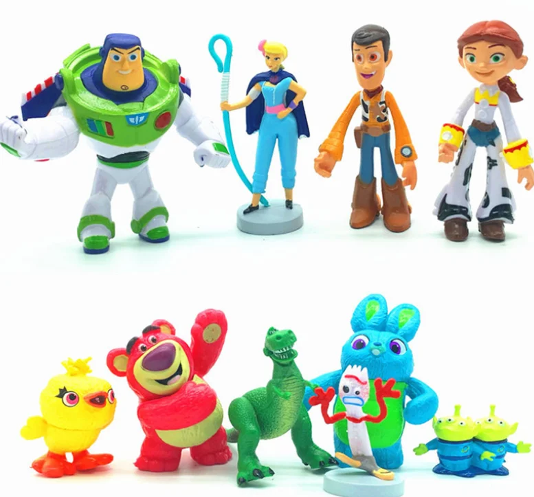 

Free Shipping 10pcs Toy Story Action Figure Woody Jessie Buzz Light year Figura Model Doll Figurine Kids Gifts, Colorful