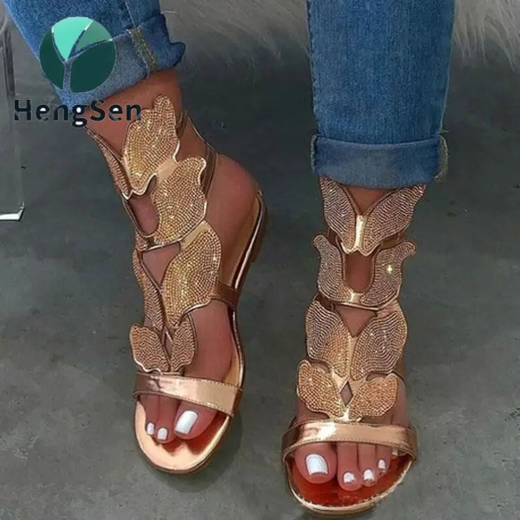 2020 summer new butterfly diamond Women's shoes large popular women's sandals, Picture
2020 summer new butterfly diamond Women's shoes large popular women's sandals, Picture