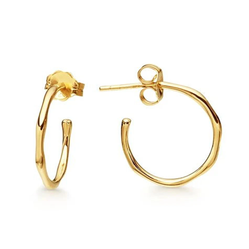 Women Simple Fashion Earrings 18K Gold Plated Brass Gold Small Molten Hoop Earrings
Women Simple Fashion Earrings 18K Gold Plated Brass Gold Small Molten Hoop Earrings