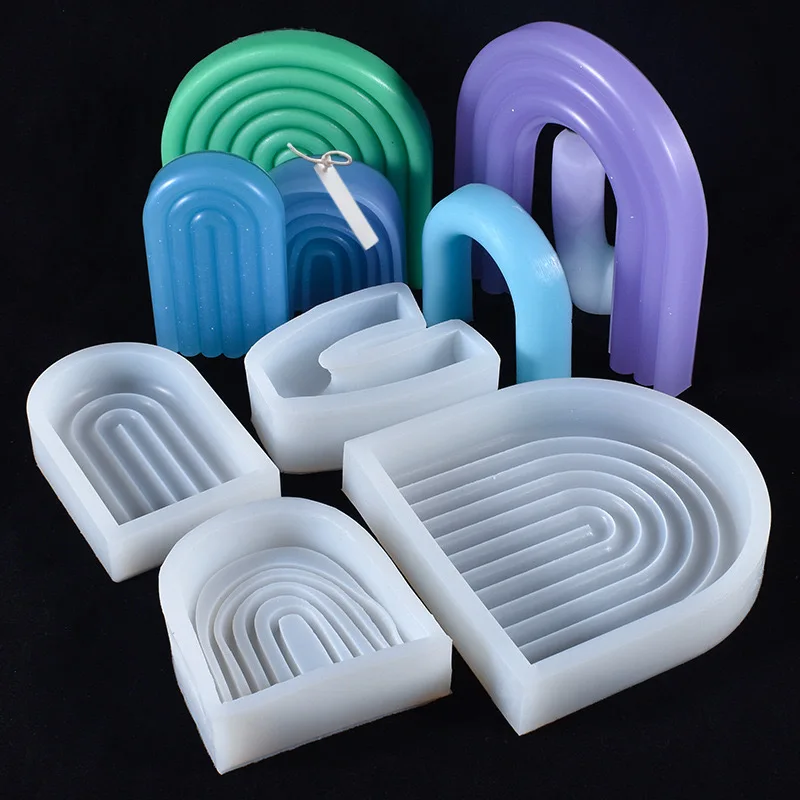 Whosale U-shaped Rainbow Bridge Diy Candle Silicone Mold Creative Arched Door N-shaped Aromatherapy Gypsum Resin Candle Mold, Stock or customized
Whosale U-shaped Rainbow Bridge Diy Candle Silicone Mold Creative Arched Door N-shaped Aromatherapy Gypsum Resin Candle Mold, Stock or customized