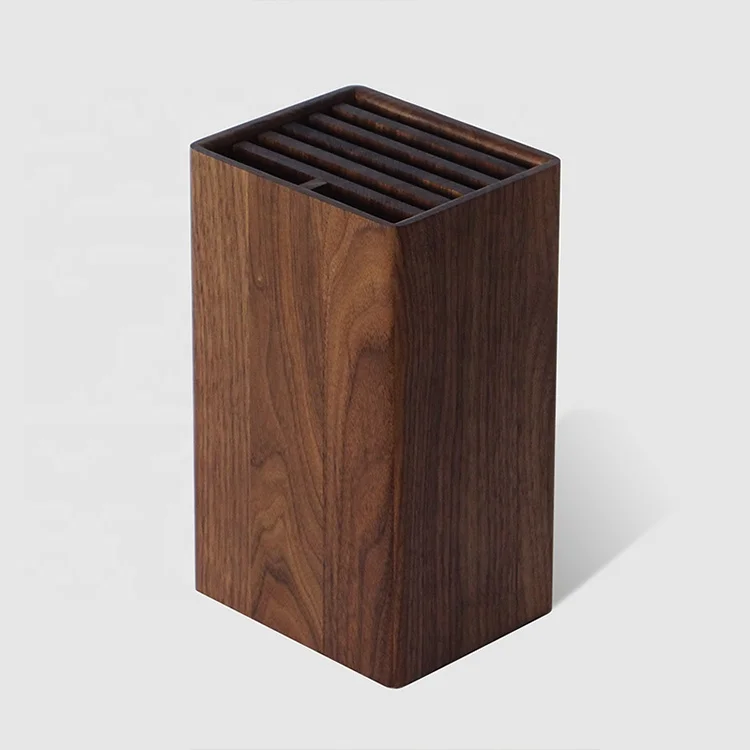Removable Anti-mildew Walnut Universal Knife Stand Multifunctional Kitchen Wooden Block Storage Holder for Cutlery and Scissors
Removable Anti-mildew Walnut Universal Knife Stand Multifunctional Kitchen Wooden Block Storage Holder for Cutlery and Scissors