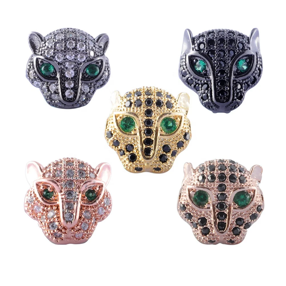 Brass Gold plated CZ Pave Leopard Head Bracelet Connector Charm Beads,Pave Green CZ Eye Panther Leopard Head Spacer Bead, Multi color
Brass Gold plated CZ Pave Leopard Head Bracelet Connector Charm Beads,Pave Green CZ Eye Panther Leopard Head Spacer Bead, Multi color