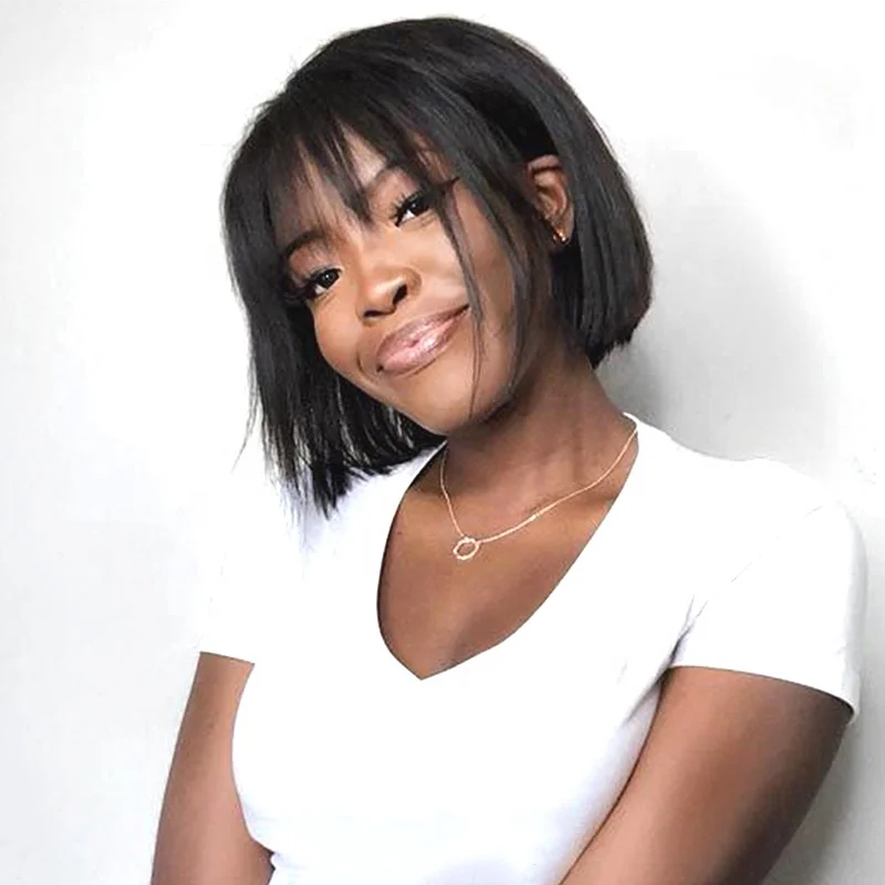 Cheap Price Short Bob Human Hair Wigs With Bangs Glueless Vietnamese Hair 4*4 13*4 Transparent Swiss Lace Closure Wig In Bulk
Cheap Price Short Bob Human Hair Wigs With Bangs Glueless Vietnamese Hair 4*4 13*4 Transparent Swiss Lace Closure Wig In Bulk