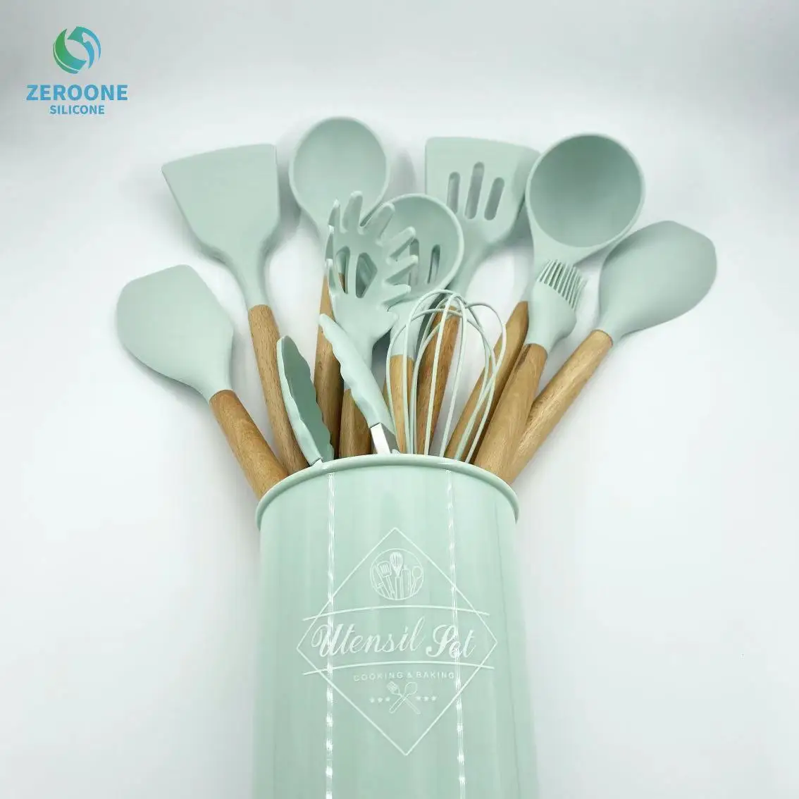 Reusable Adaptive Silicon Cooking Stainless Steel Wood Tools Pink 12 Pcs Silicone Kitchen Utensil Set, Customized color
Reusable Adaptive Silicon Cooking Stainless Steel Wood Tools Pink 12 Pcs Silicone Kitchen Utensil Set, Customized color