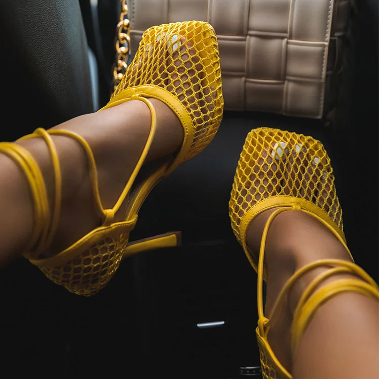 New Female Fashion Shoes 2021 Sandals For Women Cutout Mesh Square Toe Sandal Heels, White,black,yellow
New Female Fashion Shoes 2021 Sandals For Women Cutout Mesh Square Toe Sandal Heels, White,black,yellow