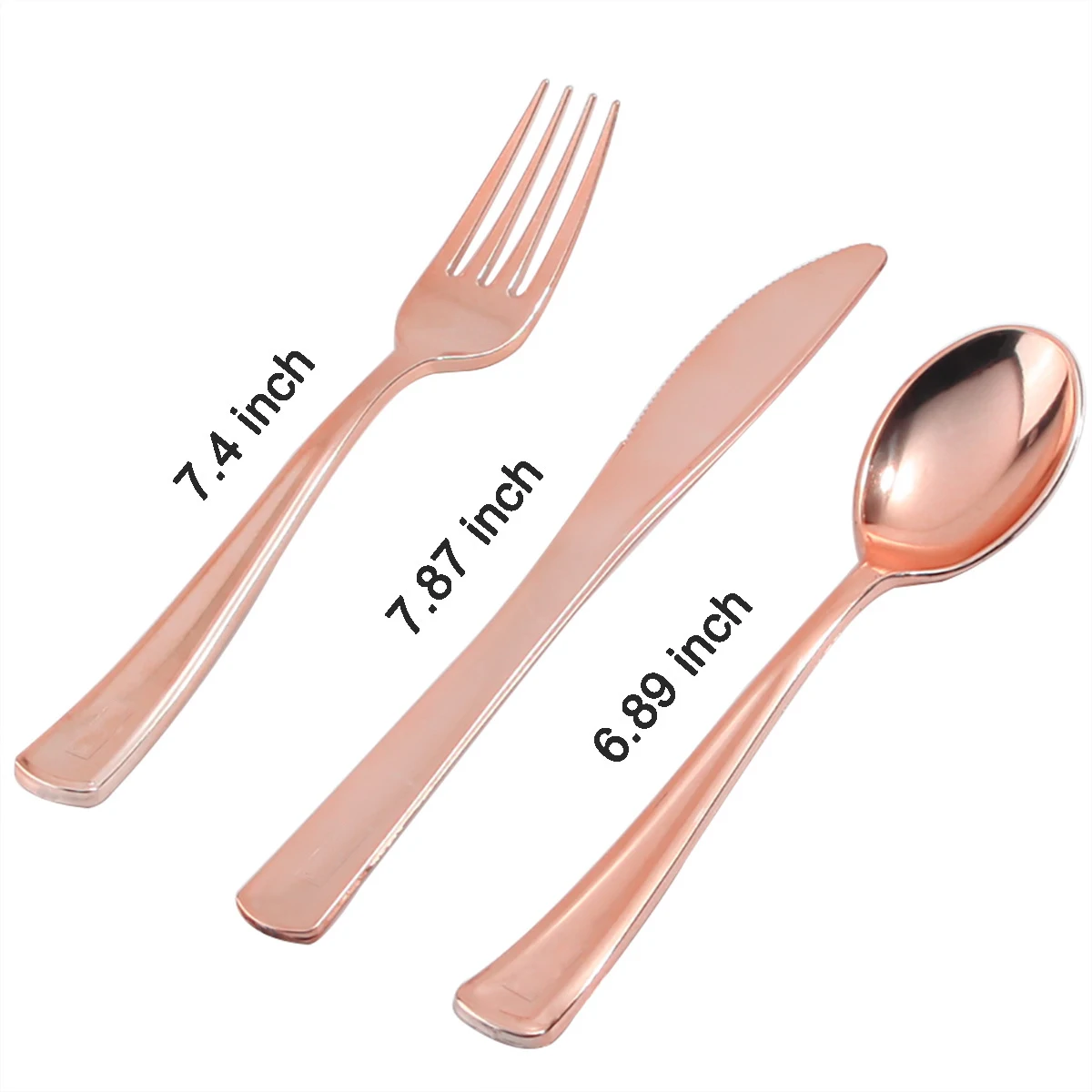 Silverware knife fork and spoon flatware disposable copper rose gold plastic cutlery set for wedding and party, Gold/rose gold
Silverware knife fork and spoon flatware disposable copper rose gold plastic cutlery set for wedding and party, Gold/rose gold