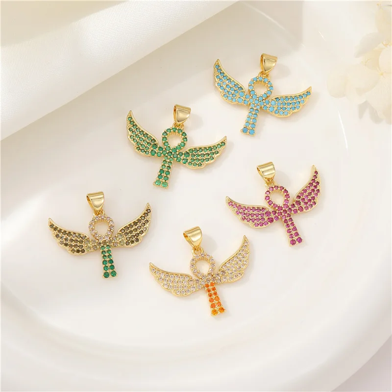 Wholesale Lovely Hot Selling Cubic Zircon Wings Cross Jewelry Accessories Cross Pendant Charms for Necklace Making
Wholesale Lovely Hot Selling Cubic Zircon Wings Cross Jewelry Accessories Cross Pendant Charms for Necklace Making