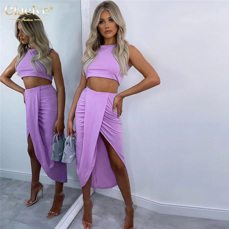 Clacive 2021 Summer Sexy Backless Mini Tank Crop Top High Waist Casual Club Wear Women Skirt Sets, 4 colors
Clacive 2021 Summer Sexy Backless Mini Tank Crop Top High Waist Casual Club Wear Women Skirt Sets, 4 colors