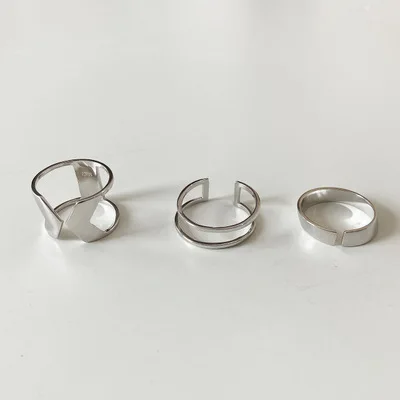3 Designs Chic Style 925 Sterling Silver Open Rings Silver Color Irregular Wide Band Rings
3 Designs Chic Style 925 Sterling Silver Open Rings Silver Color Irregular Wide Band Rings