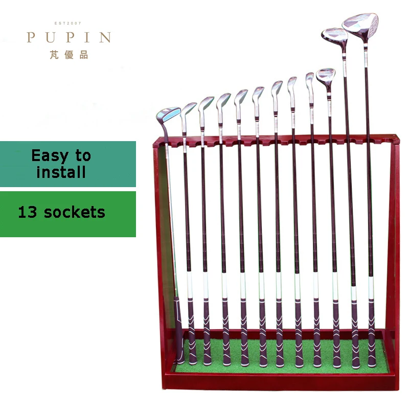 Golf club display rack club court storage rack fixed placement stand 13 cue solid wood rack
Golf club display rack club court storage rack fixed placement stand 13 cue solid wood rack