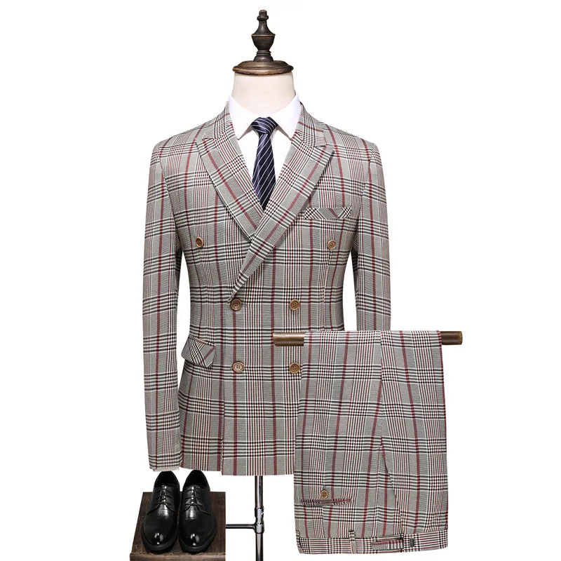 Wholesale Latest Plaid Man Suit Design Printed 3 Pieces Slim For Man Double Breasted Man Office Suit, Custom made
Wholesale Latest Plaid Man Suit Design Printed 3 Pieces Slim For Man Double Breasted Man Office Suit, Custom made