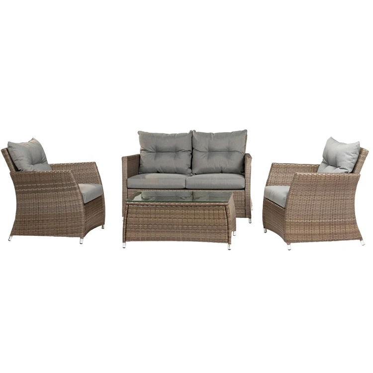 Outdoor 4PC Conversation rattan / wicker furniture sets