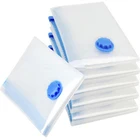 Home Transparent Border Foldable Clothes Organizer Seal Compressed Travel Saving Vacuum Organizer Storage Bag