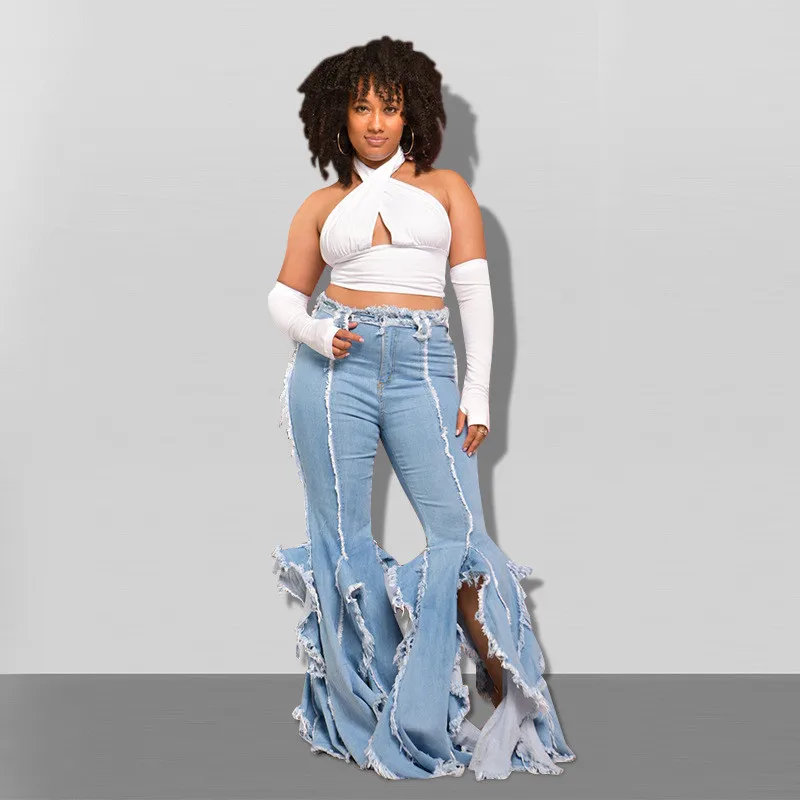 Autumn new product women's ripped jeans solid color hollow out all-match trousers for women, Picture color
Autumn new product women's ripped jeans solid color hollow out all-match trousers for women, Picture color