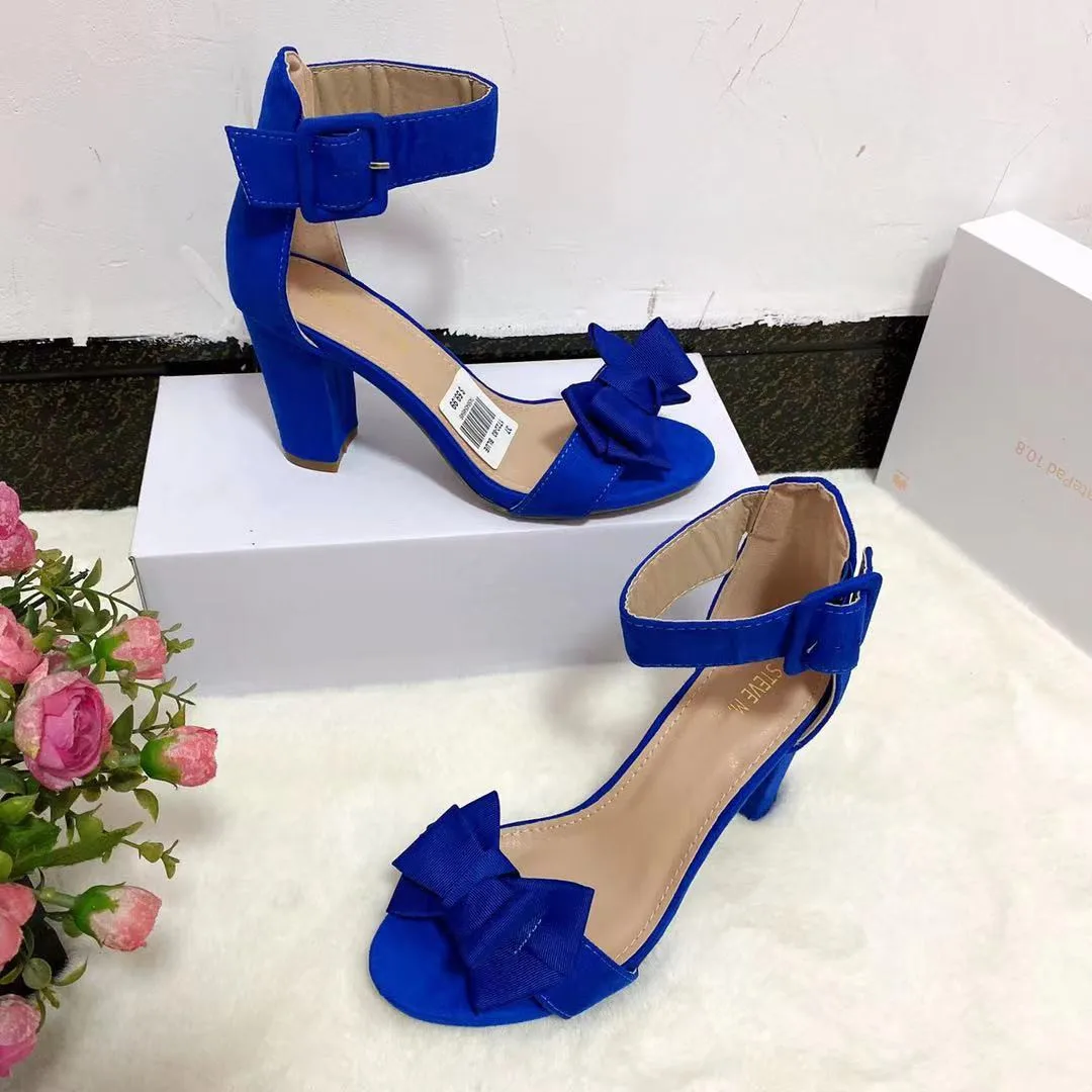 Hot seller faux suede bow knot decor chunky heeled women shoes round peep toe ankle wrap lady sandals for summer fashion
Hot seller faux suede bow knot decor chunky heeled women shoes round peep toe ankle wrap lady sandals for summer fashion