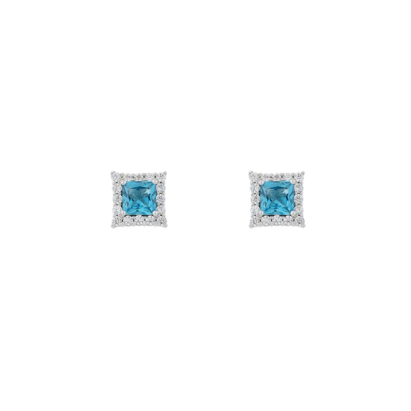 Blue Earrings Women Micropave Earrings 925 Sterling Silver Simpe Square Diamond Classy Earings
Blue Earrings Women Micropave Earrings 925 Sterling Silver Simpe Square Diamond Classy Earings