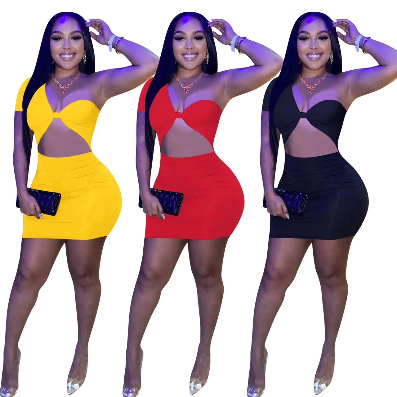 2021 New Arrivals Women Sexy One Short Sleeve Crop Top Dresses College Girls Solid Color Hollow Out Low Cut Skinny Mini Dresses
2021 New Arrivals Women Sexy One Short Sleeve Crop Top Dresses College Girls Solid Color Hollow Out Low Cut Skinny Mini Dresses