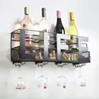 Wall mounted decorative LIFE wine bottle holder wine racks with wine cork holder