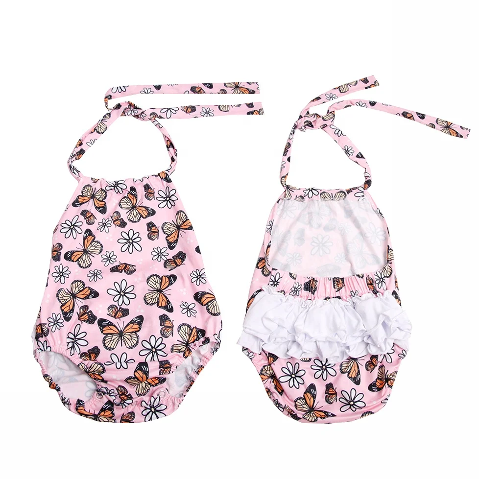 Custom Butterfly Print Baby Bubble Romper Newborn Clothes Romper Infant Halter Romper For Summer
Custom Butterfly Print Baby Bubble Romper Newborn Clothes Romper Infant Halter Romper For Summer
