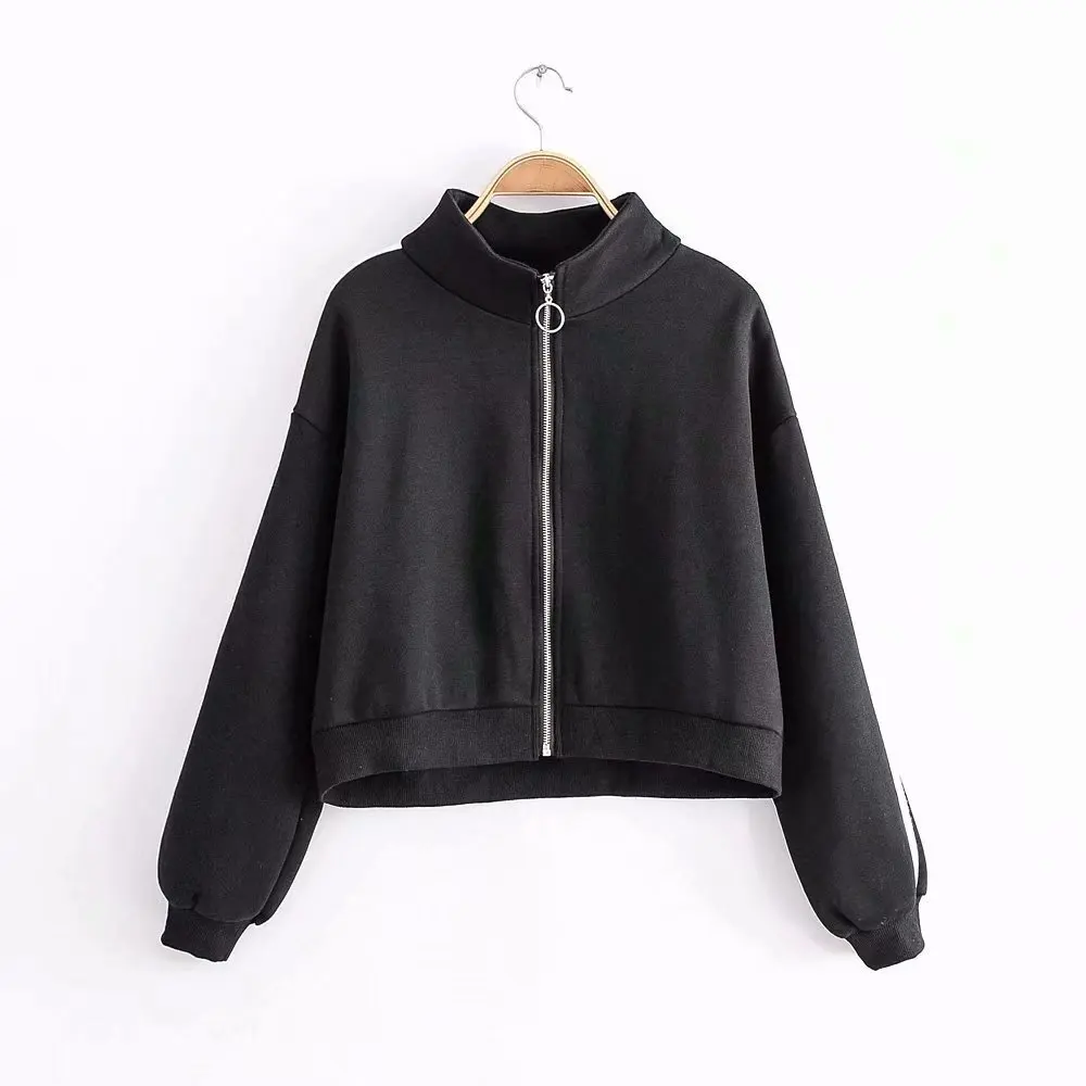 Customized side stitching long-sleeved sweatshirt stand-collar solid color jacket pullover
Customized side stitching long-sleeved sweatshirt stand-collar solid color jacket pullover