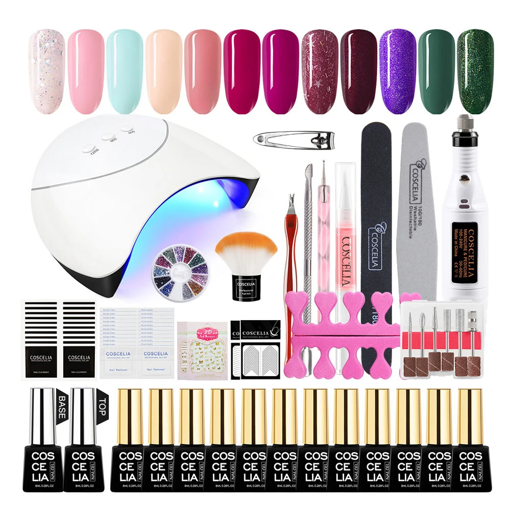 COSCELIA 2022 Hot Sale Glitter Nail Polish Color Semi Permanent UV Gel Nail Painting Lamp Tools Salon Supplies Private Label
COSCELIA 2022 Hot Sale Glitter Nail Polish Color Semi Permanent UV Gel Nail Painting Lamp Tools Salon Supplies Private Label