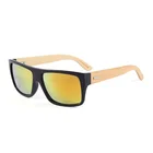 Fashion Custom Logo Adult Bamboo Legs Square PC Frame Sunglasses Sun Glasses