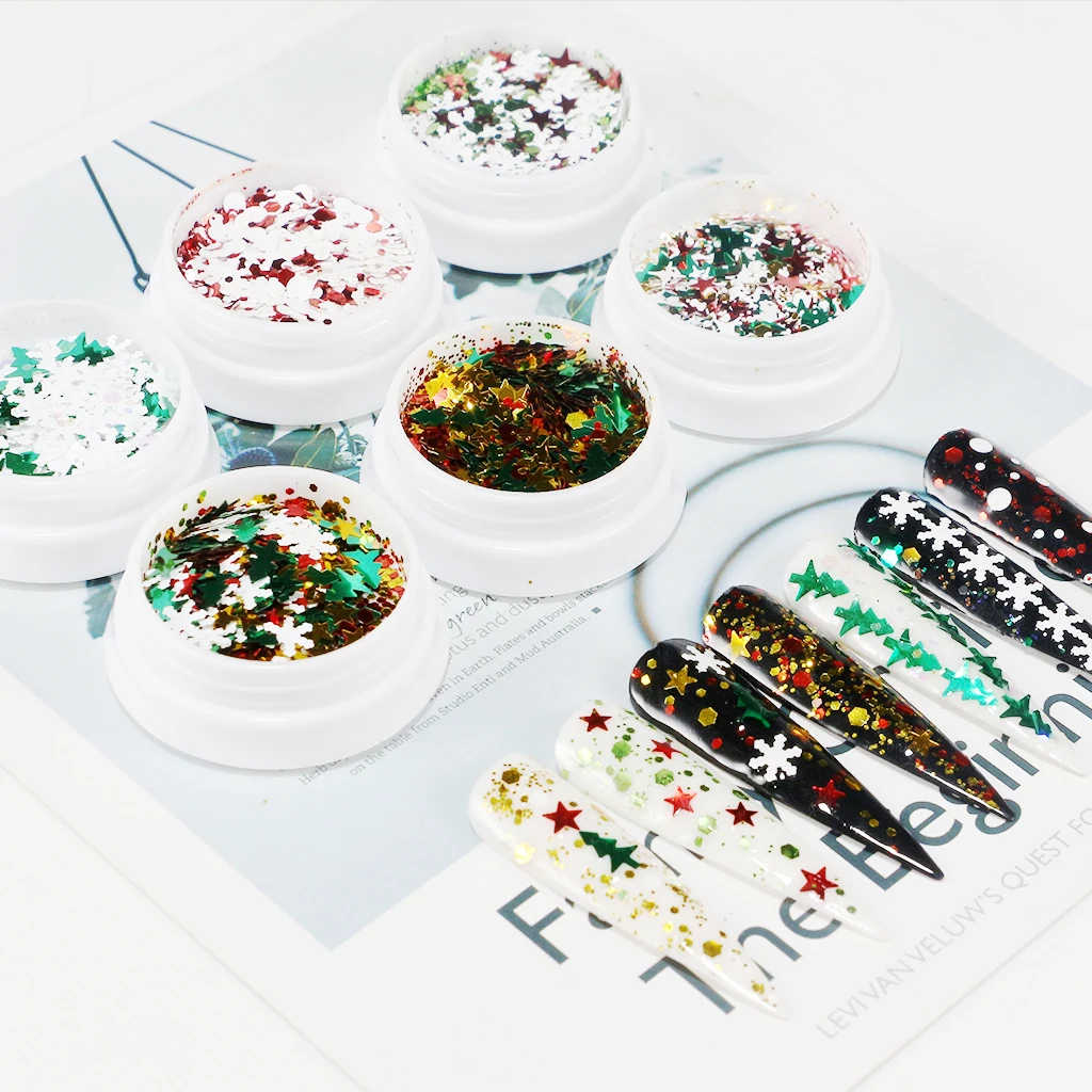 Mix Christmas Holiday Snowflake Xmas Tree Starlights Nail Glitter Sequins Nail Art Slice Stickers For Nail DIY Tools, Colorful
Mix Christmas Holiday Snowflake Xmas Tree Starlights Nail Glitter Sequins Nail Art Slice Stickers For Nail DIY Tools, Colorful