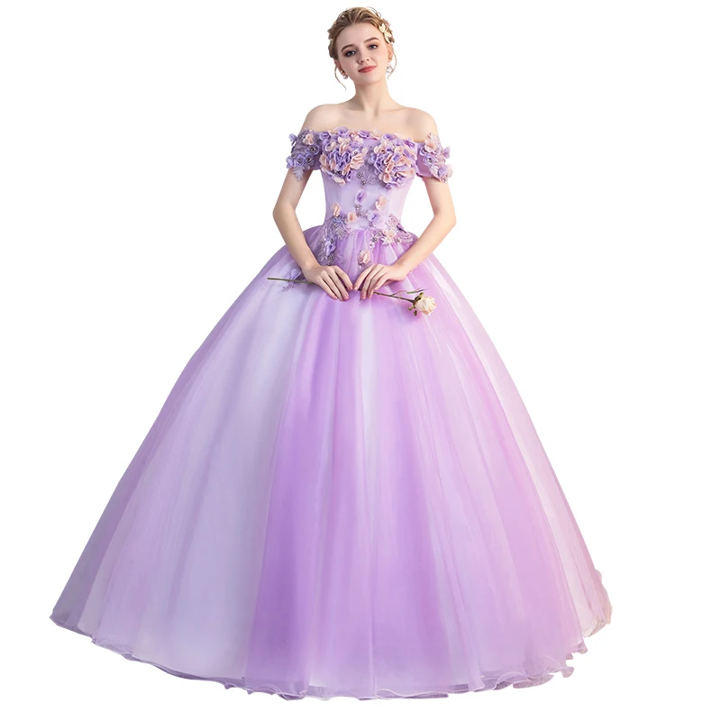 Wholesale Lace Flower Beaded Fashion Purple Tulle Organza Colored Wedding Dresses Women Party Evening Dress, Custom made
Wholesale Lace Flower Beaded Fashion Purple Tulle Organza Colored Wedding Dresses Women Party Evening Dress, Custom made