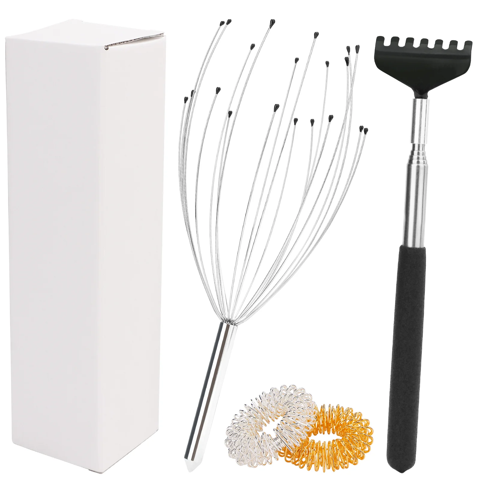 Steel Head Scratcher Massager Scalp Spider 20 Claws Wire Head Massager Finger Acupuncture Massage Rings Set
Steel Head Scratcher Massager Scalp Spider 20 Claws Wire Head Massager Finger Acupuncture Massage Rings Set