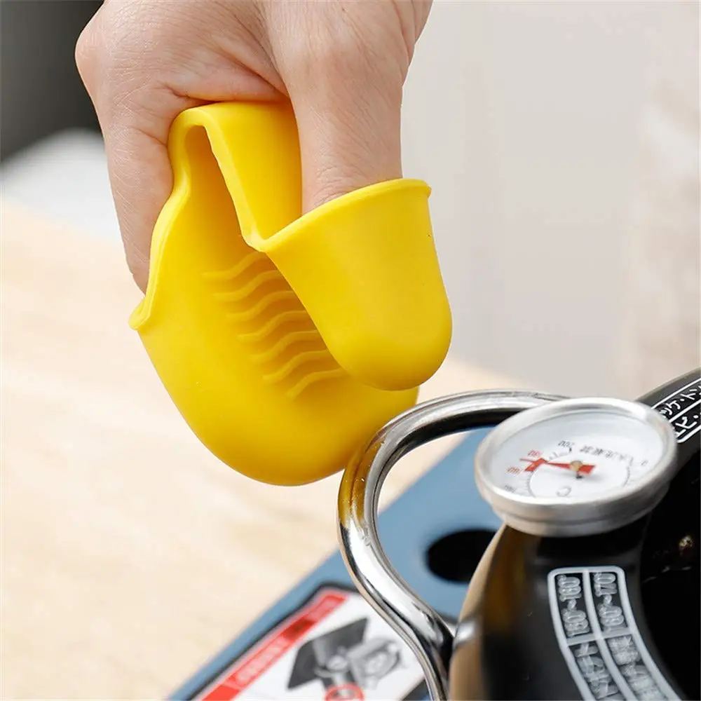 

Silicone Kitchen Organizer Insulated Heat Pot Clips Microwave Oven Gloves Hot Plate Clip Anti-scald Thicken Gadgets