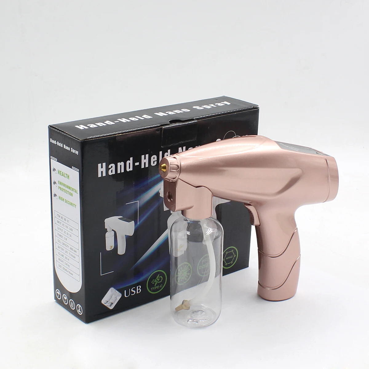 Wireless USB Nano Atomization Disinfection Gun Steam Spray Gun Is Suitable for Indoor Sterilization Beauty Gun
Wireless USB Nano Atomization Disinfection Gun Steam Spray Gun Is Suitable for Indoor Sterilization Beauty Gun