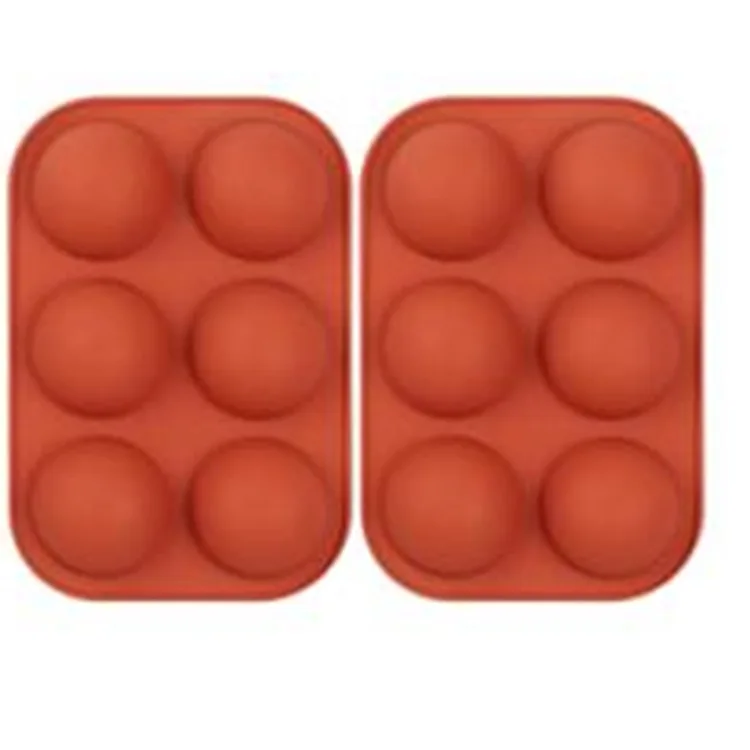 6 Holes Sphere Silicone Bomb Half Circle Baking Mold For Chocolate Cake Jelly Pudding Handmade Soap Round Shape, Red
6 Holes Sphere Silicone Bomb Half Circle Baking Mold For Chocolate Cake Jelly Pudding Handmade Soap Round Shape, Red