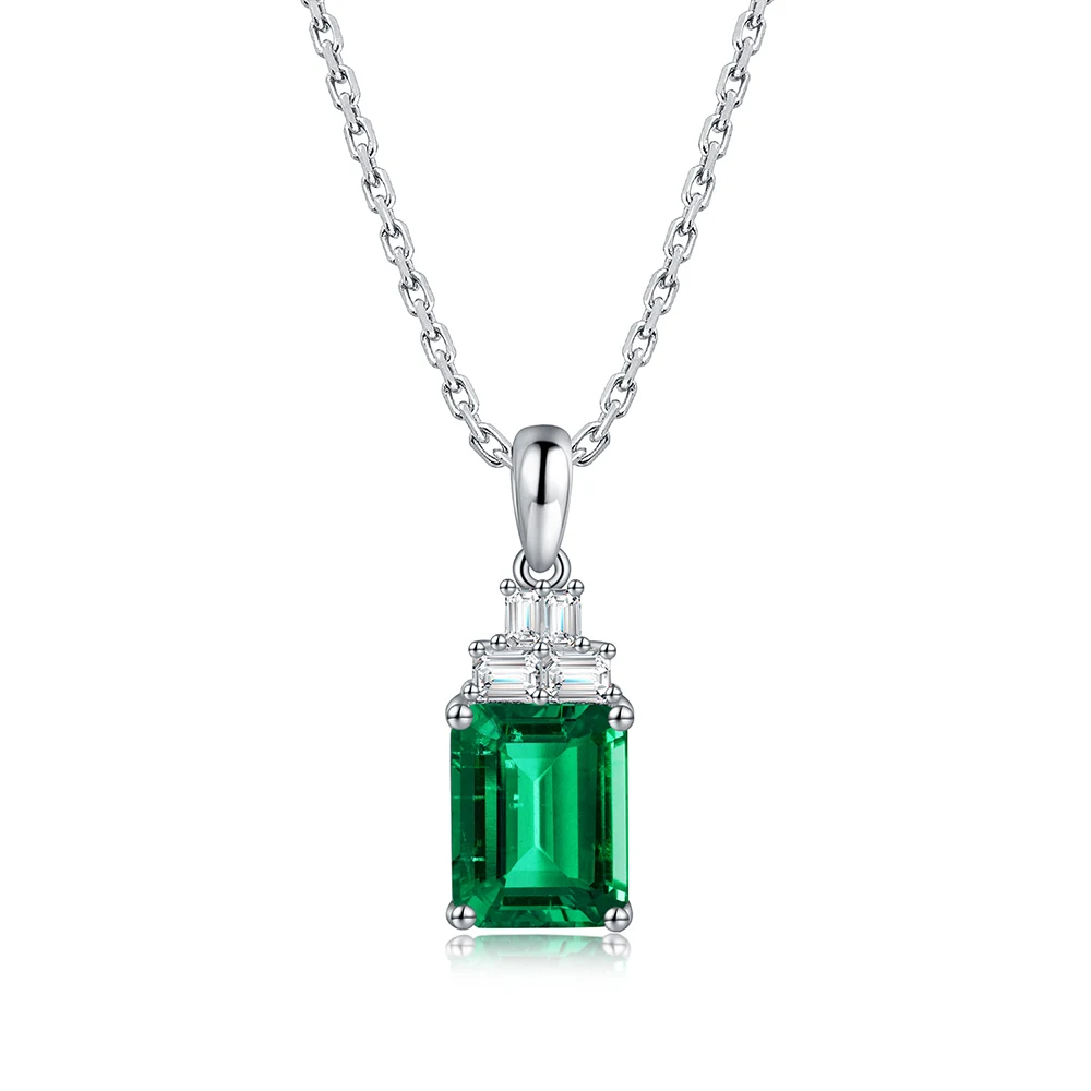 Hot sale quality emerald gemstone diamonds 925 silver jewelry gold chains necklace, Green
Hot sale quality emerald gemstone diamonds 925 silver jewelry gold chains necklace, Green