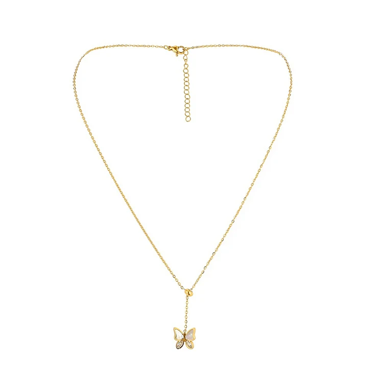 Minimalist Stainless Steel Necklace Jewelry Girl Gold Plated Color-Preserving Sweet Butterfly Pendant Necklace for women
Minimalist Stainless Steel Necklace Jewelry Girl Gold Plated Color-Preserving Sweet Butterfly Pendant Necklace for women