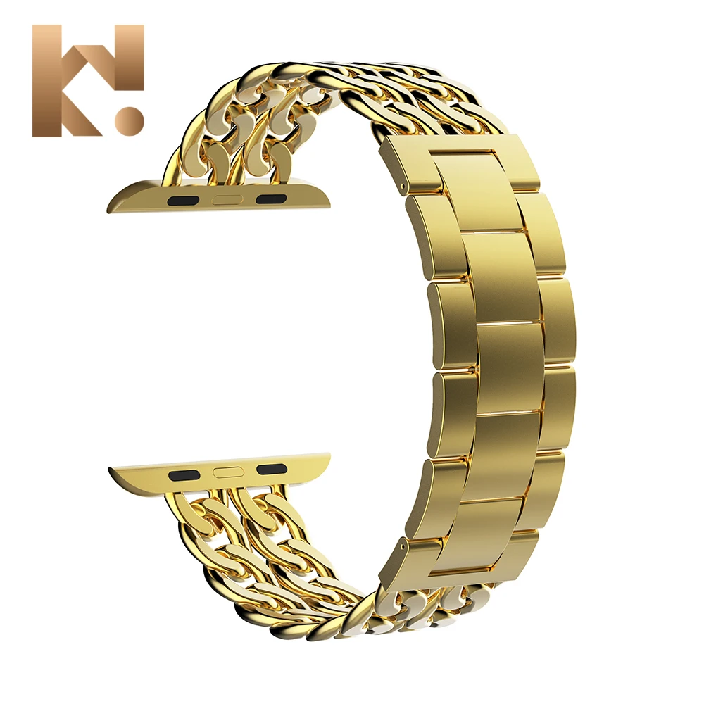 Keepwin High Quality Solid Stainless Steel Watch Strap Jewelry Buckle Cowboy Scrunchie Apple Watch Band for iWatch 6 5 4 SE, Multi colors
Keepwin High Quality Solid Stainless Steel Watch Strap Jewelry Buckle Cowboy Scrunchie Apple Watch Band for iWatch 6 5 4 SE, Multi colors