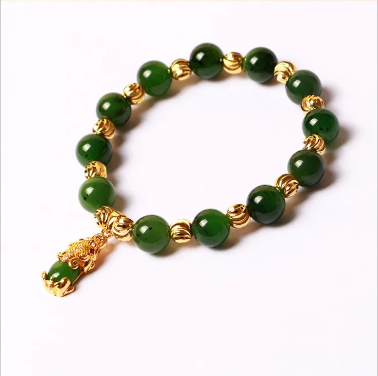 2021 new design Jade beads Bracelets for Men Lucky Charm Bracelet with Pendant 
2021 new design Jade beads Bracelets for Men Lucky Charm Bracelet with Pendant