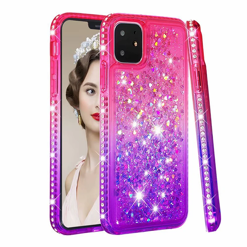 Rhinestone gradient shockproof glitter silicone quicksand cover liquid sand for iphone 11
Rhinestone gradient shockproof glitter silicone quicksand cover liquid sand for iphone 11