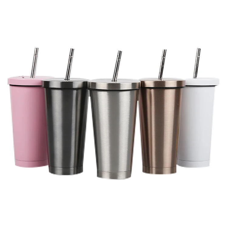 Customized Double Wall Vacuum Insulated 304 Stainless Steel Coffee Tumbler 500ml Reusable Coffee Tumbler with Straw
Customized Double Wall Vacuum Insulated 304 Stainless Steel Coffee Tumbler 500ml Reusable Coffee Tumbler with Straw