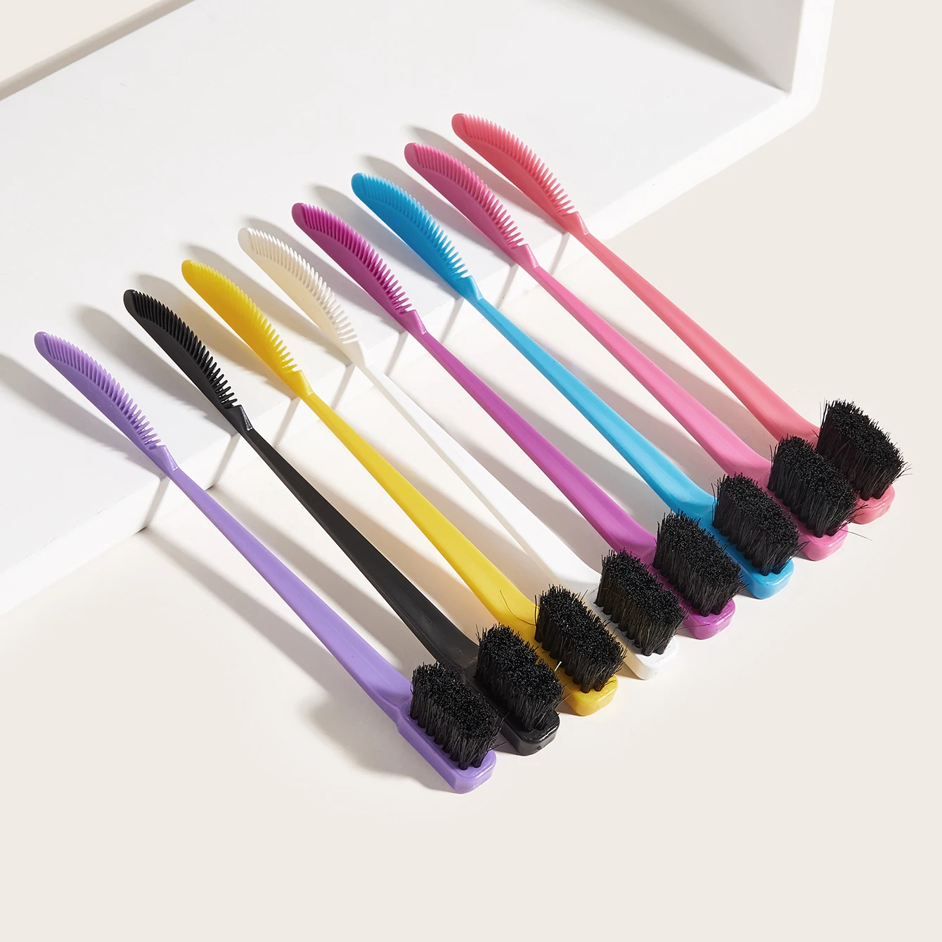 Wholesale Customized Logo double sided eyebrow comb edge control hair Brush 3 In 1 Edge Comb Brush for salon
Wholesale Customized Logo double sided eyebrow comb edge control hair Brush 3 In 1 Edge Comb Brush for salon