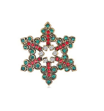 Europe and the United States popular Christmas ornaments retro snowflake brooch fashion set diamond brooch, As pic show
Europe and the United States popular Christmas ornaments retro snowflake brooch fashion set diamond brooch, As pic show