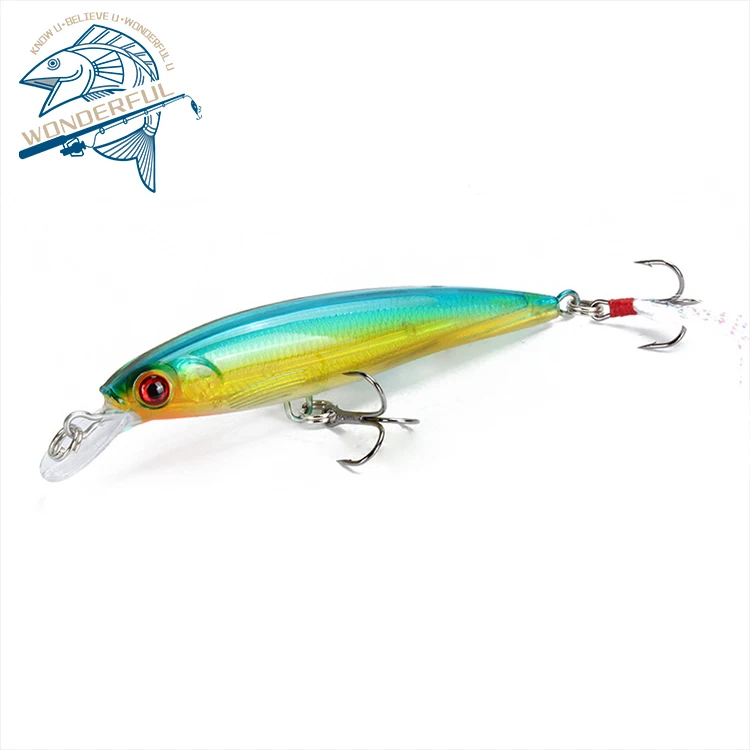 Sinking Minnow Fishing Lures With Feather Hook Artificial Hard Bait For Bass, 10 colors
Sinking Minnow Fishing Lures With Feather Hook Artificial Hard Bait For Bass, 10 colors