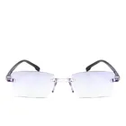 designer square Anti Blue Light Rimless Reading Glasses