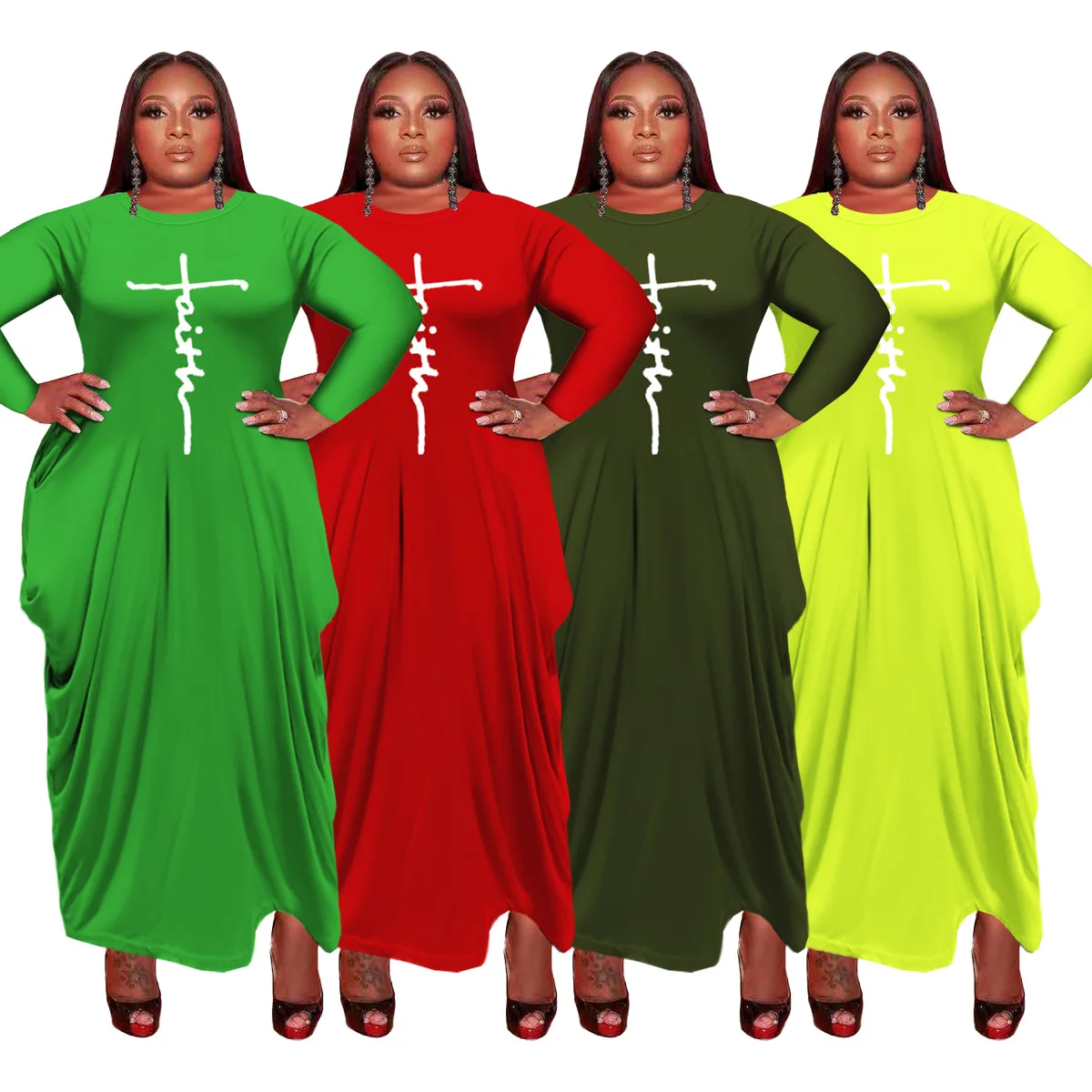 Plus Size Graphic Maxi Dresses Print Asymmetrical O Neck Long Sleeve dress
Plus Size Graphic Maxi Dresses Print Asymmetrical O Neck Long Sleeve dress