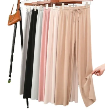 Ice Silk High Waist Female Casual Loose Pants Large Size Breathable Slim Fit Long Trousers Women Summer Loose Trousers
Ice Silk High Waist Female Casual Loose Pants Large Size Breathable Slim Fit Long Trousers Women Summer Loose Trousers