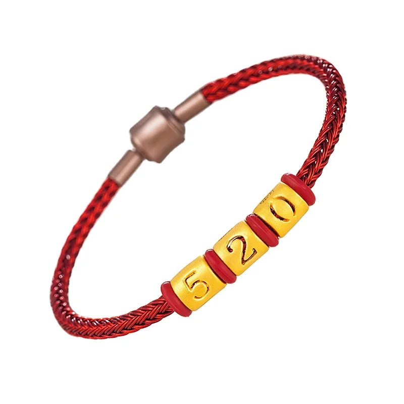 Sand Gold-Plated Gold With Beads 3D Hard Gold 5201314 Transfer Beads Lutong Female Love Red Rope Bracelet Diy Accessories
Sand Gold-Plated Gold With Beads 3D Hard Gold 5201314 Transfer Beads Lutong Female Love Red Rope Bracelet Diy Accessories