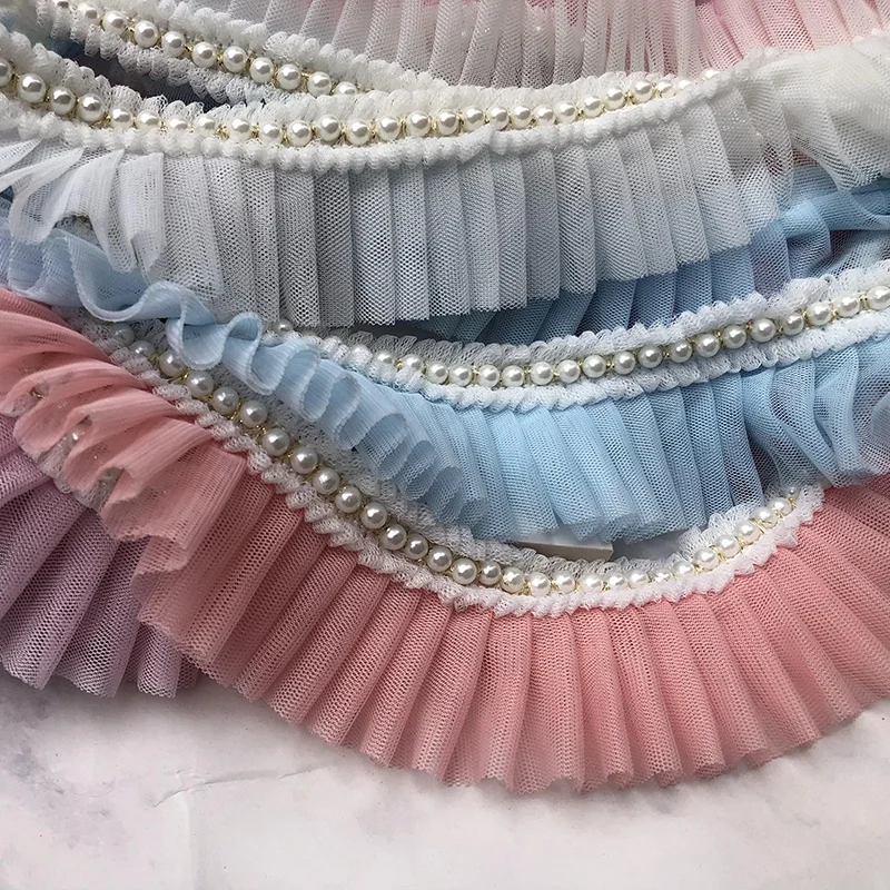 Fashion Many Color Mesh Lace Trimming with Pearl, Black, white, pink, red, navy, or custom
Fashion Many Color Mesh Lace Trimming with Pearl, Black, white, pink, red, navy, or custom